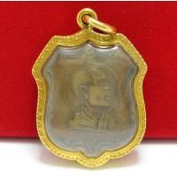 ราคา เหรียญ หลวงพ่อโอภาสี พิมพ์นิยมมีราวบันได ปี2497 เลี่ยมทอง90 นน. 14.32 g (026305)