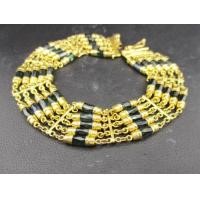 ราคา สร้อยข้อมือ เขียวส่อง รางระนาด 5 แถว ทอง90 งานเก่า หลุดจำนำ สวยมาก นน. 19.22 g (048785)