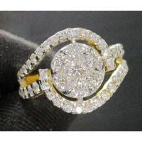 ราคา แหวน เพชรกระจุกกลม 7/0.70 ct ล้อมเพชร 46/0.80 ct ทอง90 งานสวยมาก นน. 6.97 g (032934)