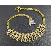 ราคา สร้อยข้อมือ เพชร 2 แถว เพชร 52 เม็ด 0.52 กะรัต ตุ้งติ้ง ฝังเพชร 4 เม็ด 0.12 กะรัต ทอง90 นน. 12.04 g (052898)