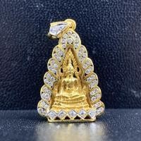ราคา พระพุทธชินราช เนื้อทองคำ กรอบทอง ฝังเพชร 56 เม็ด 0.73 กะรัต นน. 10.53 g (053733)