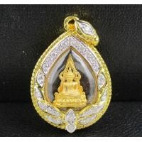 ราคา พระพุทธชินราช เนื้อทองคำ กรอบทอง ฝังเพชร 28 เม็ด 0.25 กะรัต นน. 4.86 g (054538)