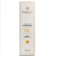 ราคา ครีมกันแดดหน้าเด้ง Chatcha Protection Foundation SPF 50 PA+++ เป็นทั้งรองพื้น เมคอัพเบส และครีมกันแดด เนื้อบางเบา ปกปิดแต่ไม่หนักหน้า (285)