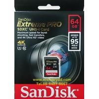 ราคา Sandisk SD ExtremePro 64GB 95MB/s ประกัน Synnex Lifetime