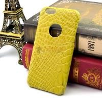 ราคา เคสหนังจระเข้แท้ สำหรับ iPhone 6 / 6S เคสหนังจระเข้แท้ ส่วนท้อง หนังนิ่มมาก สำหรับ iPhone 6 / 6S สีเหลือง (29877)