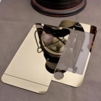 ราคา - ฟิล์มกระจกนิรภัย For Apple iPhone 4 / 4s แบบเงา หน้าหลัง ฟิล์มกระจกนิรภัย For Apple iPhone5/5S หน้าหลัง สีทอง (24270)
