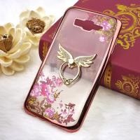 ราคา เคส TPU ครอบหลังกากเพชร ขอบสี สำหรับ Samsung Galaxy J7 Core  ลาย 01 (29854)