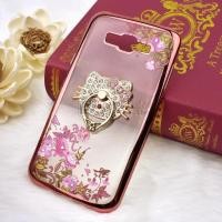 ราคา เคส TPU ครอบหลังกากเพชร ขอบสี สำหรับ Samsung Galaxy J7 Core  ลาย 03 (29856)