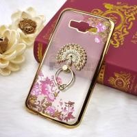 ราคา เคส TPU ครอบหลังกากเพชร ขอบสี สำหรับ Samsung Galaxy J7 Core  ลาย 05 (29858)