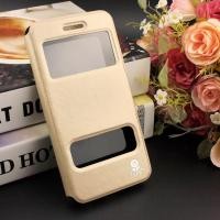 ราคา เคส Dtac Phone X3 รุ่น 2 ช่อง รูดรับสาย หนังเกรด A  สีทอง (30588)