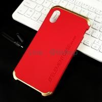 ราคา FASHIONCASE เคส iPhone 7/8 4.7 นิ้ว รุ่น ขอบกันกระแทกหลังใส เคสiPhone X/Xs รุ่น ครอบหลัง Element แดงขอบสีทอง (35084)