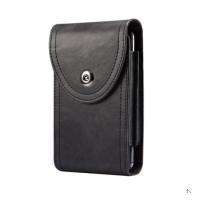 ราคา New 2020 ใส่ได้ 2 เครื่อง กระเป๋าหนังคาดเอว แนวตั้ง ใส่มือถือขนาด 5 - 6.5 นิ้ว  สีดำ (39068)