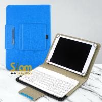 ราคา เคสแท็บเล็ตคีย์บอร์ด บลูทูธ ไร้สาย universal ใส่กับ Samsung Galaxy Tab S2 9.7" T815 เคสแท็บเล็ตคีย์บอร์ด ใส่กับ Samsung Galaxy Tab A 10.1 2016 P585 สีฟ้า+แป้นขาว (39709)