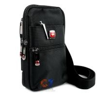 ราคา DAKAR กระเป๋าหนังคาดเอว สะพายข้าง แนวตั้ง ใส่มือถือขนาด 5 - 6.5 นิ้ว (0618)  สีดำ (36803)