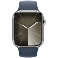 ราคา Apple Watch Series 9 GPS + Cellular 45mm Silver Stainless Steel Case with Storm Blue (MRMP3SA/A) (66cff9458280ba9eeb44c164)