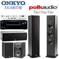 ราคา Polk Audio Onkyo TX-NR575E + Polk Audio T50 T30 T15 (754)