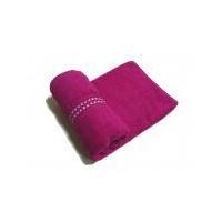 ราคา ผ้าขนหนูสีเข้ม ผ้าเช็ดตัวขนาด 24*48 นิ้ว สี ROSE (337)