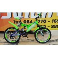 ราคา เสือภูเขาเด็ก ยี่ห้อ Coyote รุ่น Ranger สีเขียว ล้อ 20 นิ้ว เกียร์ 6 speed โช๊คหน้าหลัง (1064)