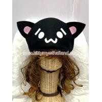 ราคา หมวกแฟชั่นหน้าแมวสีดำ (คิ้วตก) (68)