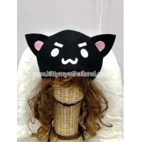 ราคา หมวกแฟชั่นหน้าแมวสีดำ (หน้าโกรธ) (69)