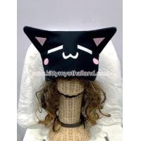 ราคา หมวกแฟชั่นหน้าแมวสีดำ (ทรงเหลี่ยม) (หน้าหลับ) (71)