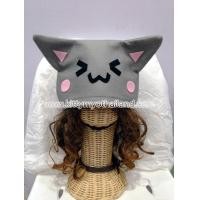 ราคา หมวกแฟชั่นหน้าแมวสีเทา (ทรงเหลี่ยม) (ตาหยี) (74)