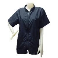 ราคา เสื้อช่างตัดขนสุนัข แบบคอจีน แขนสั้น : สีดำ เบอร์ L (2361)