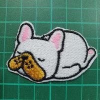 ราคา Patches ตัวรีดติดเสื้อ อาร์มติดเสื้อ ตัวรีดติดเสื้อ ตัวรีดติดผ้า ติดแมส ติดกระเป๋า ติดรองเท้า งาน DIY เฟรนช์ บูลด็อก สีขาว (2397)