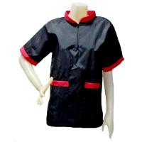 ราคา Dogtalog Groomer Apparel เสื้อคลุมผ้าร่ม เสื้อคลุมตัดขน เสื้อคลุมช่าง เสื้อคลุมกันเปื้อน สีดำตัดขอบสีแดง (2314)