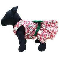 ราคา Dogtalog ชุดเดรสน้องหมา กระโปรงน้องหมา เสื้อหมา เสื้อสุนัข เสื้อหมาน่ารักๆ ลายดอกไม้สีแดง (2535)