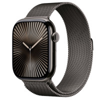 ราคา Apple Watch Series 10 รุ่น GPS + Cellular ตัวเรือนไทเทเนียมเทาสเลท 46 มม. พร้อมสายแบบ Milanese Loop สีเทาสเลท ขนาด S/M (MC7R4SA/A)