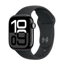 ราคา Apple Watch Series 10 รุ่น GPS | ตัวเรือนอะลูมิเนียม สีดำเจ็ทแบล็ค 42 มม. | สายแบบ Sport Band สีดำ ขนาด S/M (MWWE3SA/A)