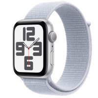 ราคา Apple Watch SE รุ่น GPS | ตัวเรือนอะลูมิเนียม สีเงิน 44 มม. | สายแบบ Sport Loop สีฟ้าก้อนเมฆ (MXET3SA/A)