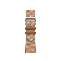 ราคา Apple Watch Hermès - สายแบบ Simple Tour Toile H สี Gold/Écru 42 มม. (MXJC3FE/A)