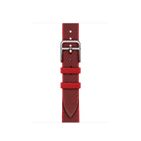 ราคา Apple Watch Hermès - สายแบบ Simple Tour Twill Jump Attelage สี Rouge Grenat/Vermillon 42 มม. (MXJF3FE/A)