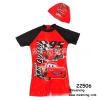 ราคา ชุดว่ายบอดี้สูทน้ำเด็ก ลาย Mcqueen95 สีแดงดำ มีไซส์ S(110) M(120) L(130) (22506)