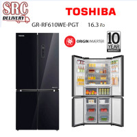 ราคา ตู้เย็น TOSHIBA multidoor ขนาด 16.3 คิว รุ่น GR-RF610WE-PGT (203)