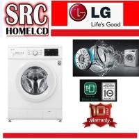 ราคา เครื่องซักผ้าฝาหน้า ระบบ Inverter Direct Drive ความจุซัก 8 กก. LG รุ่น FM1208N6W (477)