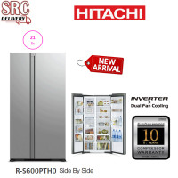 ราคา Hitachi ตู้เย็น 2 ประตู Side by Side 21 คิว รุ่น RS600PTH0 Dual Fan Cooling x Inverter ประหยัดไฟสูงสุด (748)