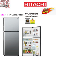 ราคา HITACHI ตู้เย็น 2 ประตู 12.3 คิว รุ่น RVGX350 PF MIR ระบบ Dual Fan Inverter (765)