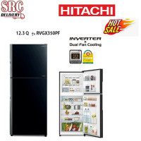 ราคา ลดสุดๆ HITACHI ตู้เย็น 2 ประตู 12.3 คิว รุ่น RVGX350 PF ประตูกระจกดำ ระบบ Dual Fan Inverter (764)