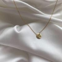 ราคา 925 Sterling Silver Lettering Disc Pendant Necklace L227 - Gold - One Size (1078602882)