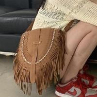 ราคา Fringed Crossbody Bag Brown - One Size (1115724394)