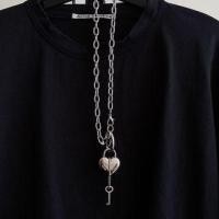 ราคา Heart Lock & Key Pendant Alloy Necklace Silver - One Size (1122241990)
