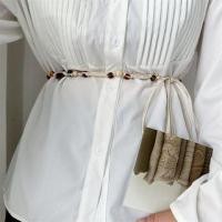 ราคา Beads Accented Fabric String Belt Off-White - One Size (1124942410)