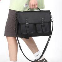 ราคา Multi-Pocket Faux Leather Satchel Black - One Size (1125036866)