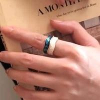 ราคา Two Tone Layered Open Ring J4426 - 1 Pc - Blue & Off-White - One Size (1127127775)