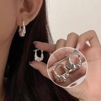 ราคา Plain Hoop Earring 1 Pair - EH2164 - Silver - One Size (1127182893)