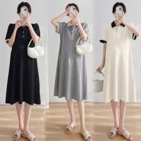 ราคา Maternity Short-Sleeve Contrast Trim Polo Dress (1128644724)
