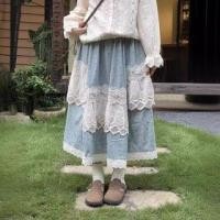 ราคา High Rise Lace Panel Midi A-Line Skirt (1128422980)